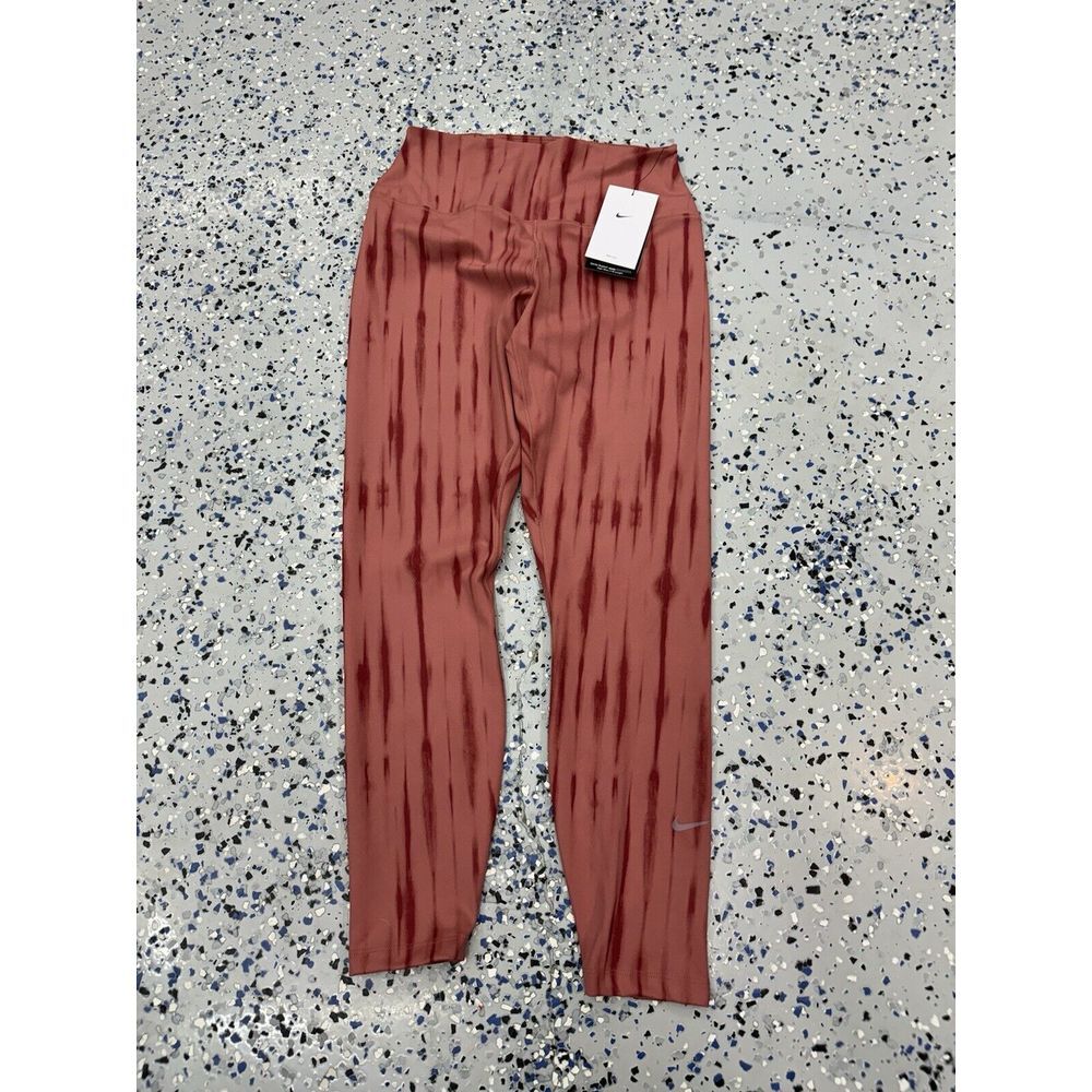 New Women Nike One Gentle Support High-Waisted 7/8 Leggings Pattern FZ7272-634 L